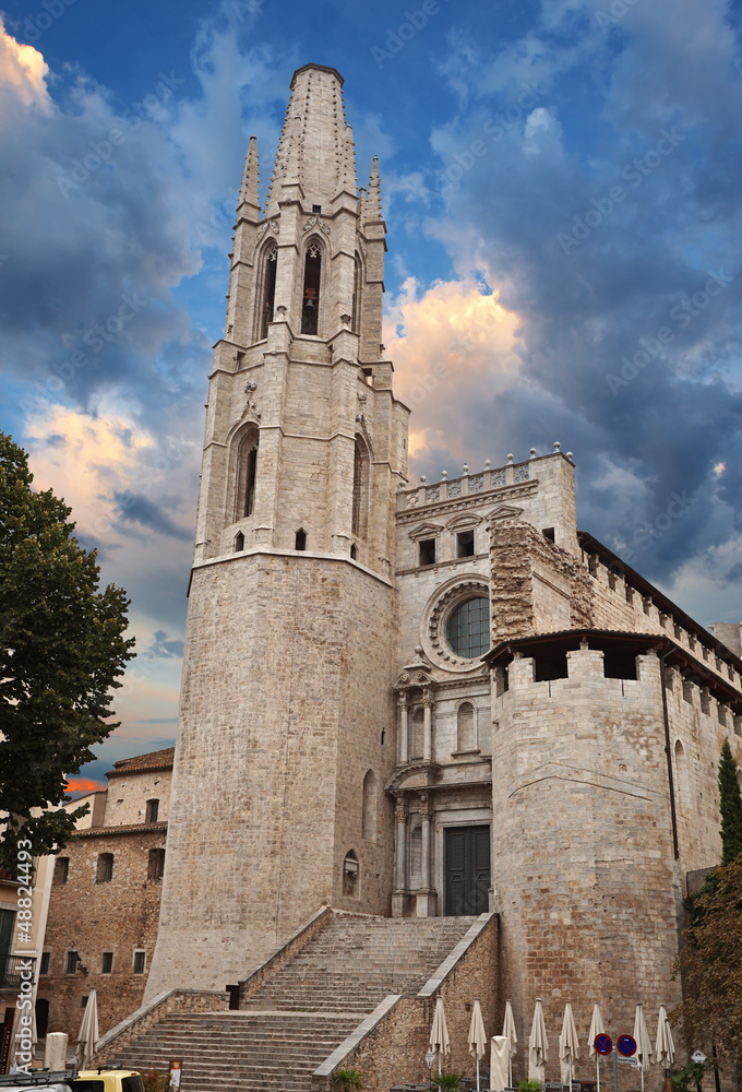 Church of Sant Feliu in Girona (Saint Felix). Spain