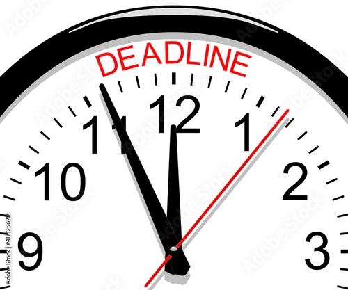 Clock. Deadline