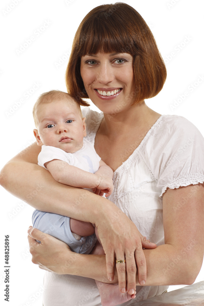 Glückliche Mutter mit Säugling Glückliche Mutter mit Säugling