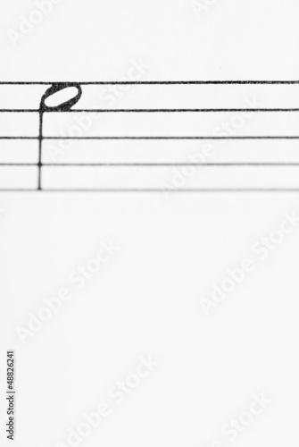 Macro Sheet Music Notes.