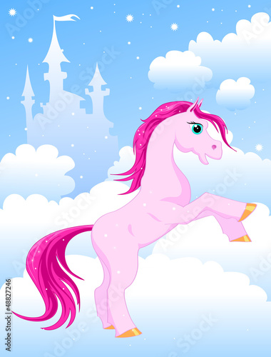 magic pink horse