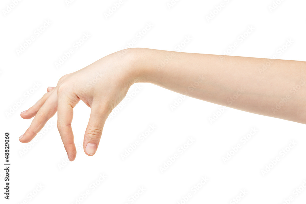 female teen hand holding something from top female teen hand holding something from top