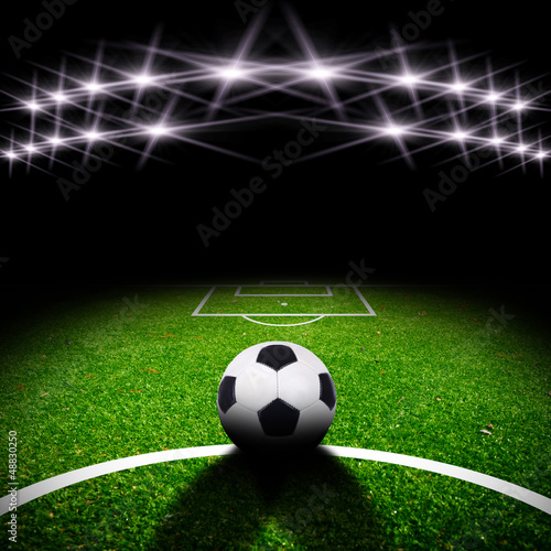 soccer field with light