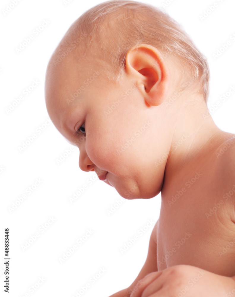 Little boy portrait isolated on white Little boy portrait isolated on white