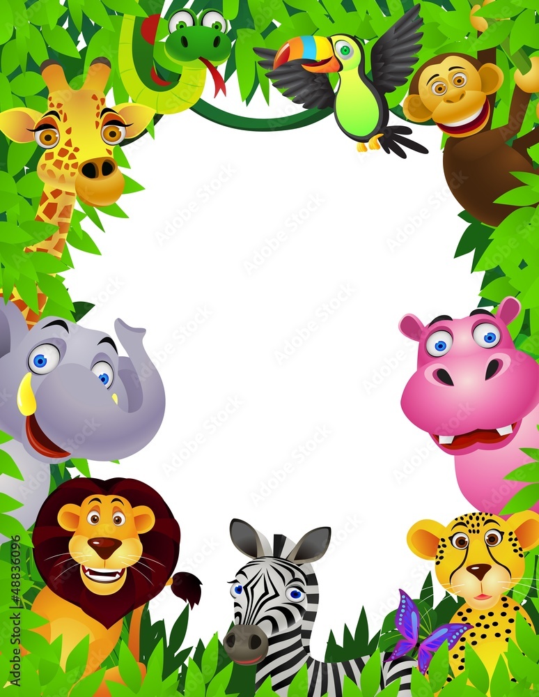 Safari animal cartoon Stock Vector | Adobe Stock