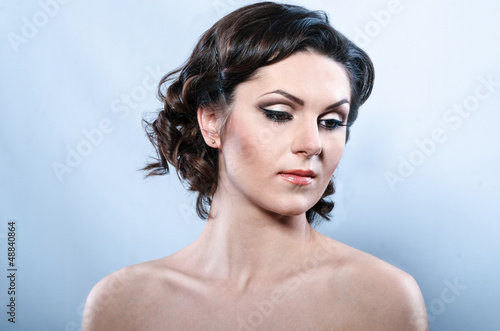 brunette woman beauty portrait