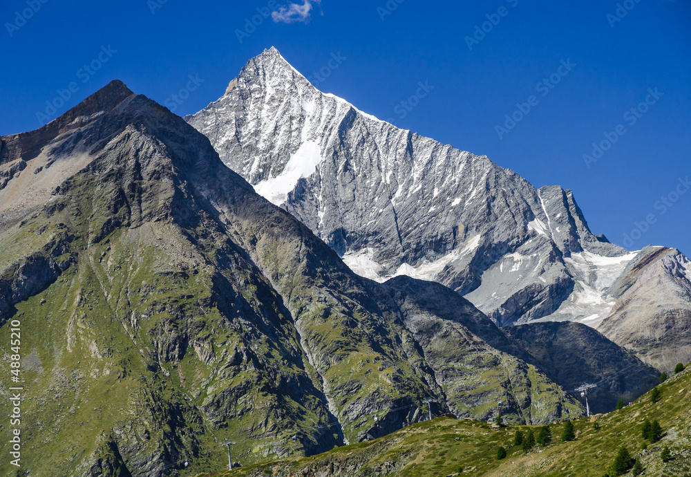 High mountain landscape in Pennine Alps, Switzerland