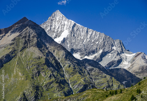 High mountain landscape in Pennine Alps  Switzerland