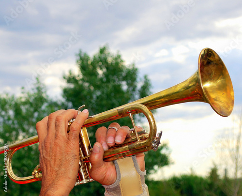 Trumpet player.