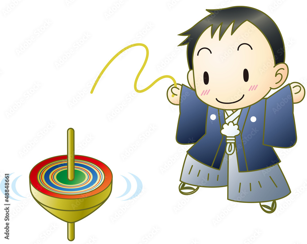 独楽回し男の子 Stock Vector Adobe Stock 独楽回し男の子 Stock Vector Adobe Stock