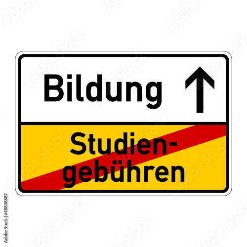 ortsschild studiengebühren bildung I