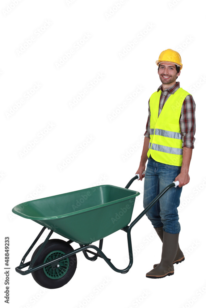 craftsman pushing a wheelbarrow craftsman pushing a wheelbarrow