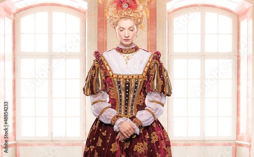 Canvas Print Her royal highness standing against window