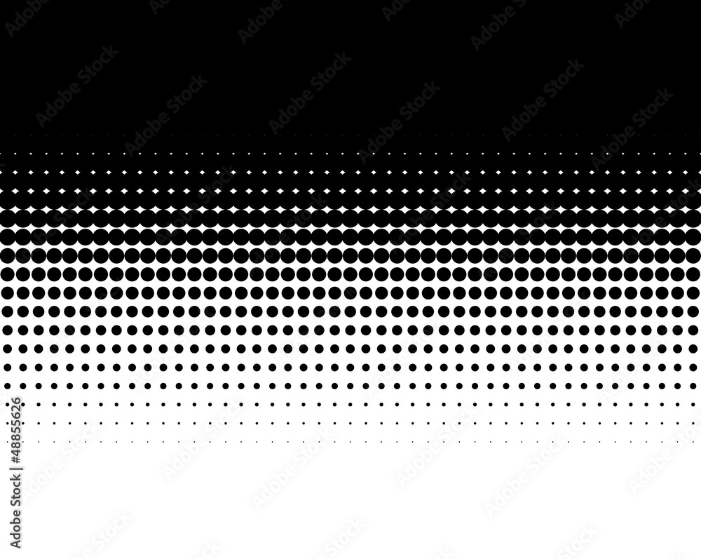 Schwarze Punkte mit weichem Übergang zu weißer Fläche - obrazy, fototapety, plakaty 