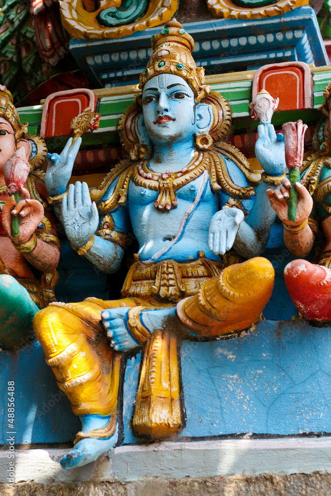 Krishna statue at Hindu temple in Chennai