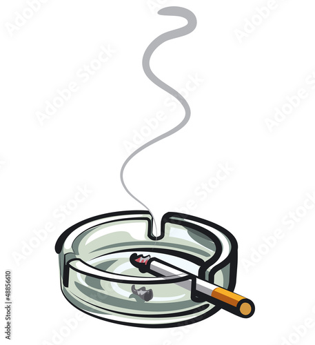 cigarette in ashtray