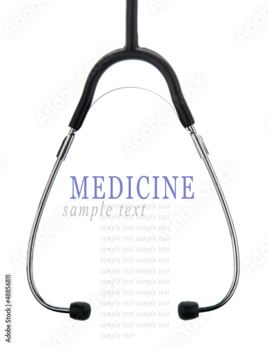 Stethoscope frame isolated on white background