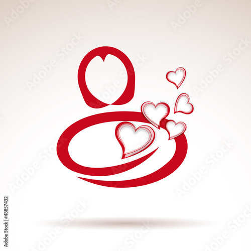 Vector Logo woman in love