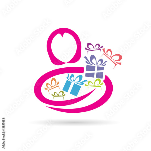 Logo give a gift # Vector