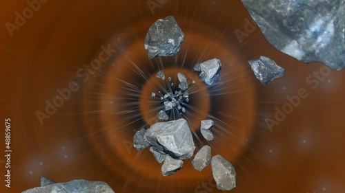 Aminated falling Rocks photo