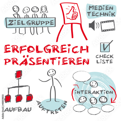 Erfolgreich Präsentieren, Keywords Cloud, Männchen