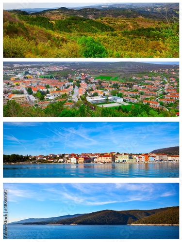 set of photo of the Istrian part of the Adriatic coast