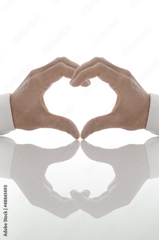 Fototapeta premium Heart shape of two hands