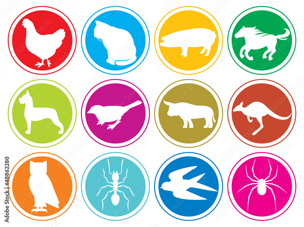 animals icons buttons animals icons buttons
