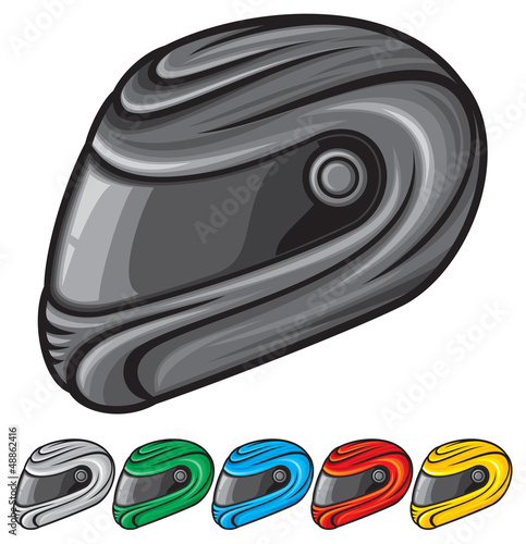 vector illustration of motorcycle helmet