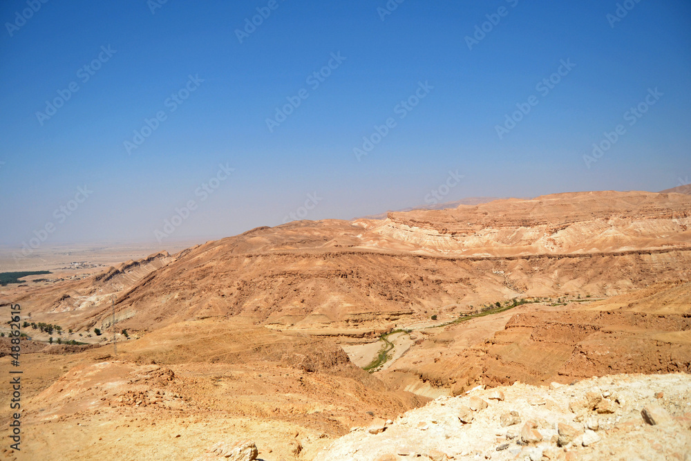 Canyon Mides - the border between Tunisia and Algeria, Africa Canyon Mides - the border between Tunisia and Algeria, Africa