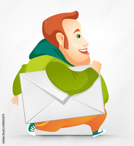 Cheerful Chubby Man
