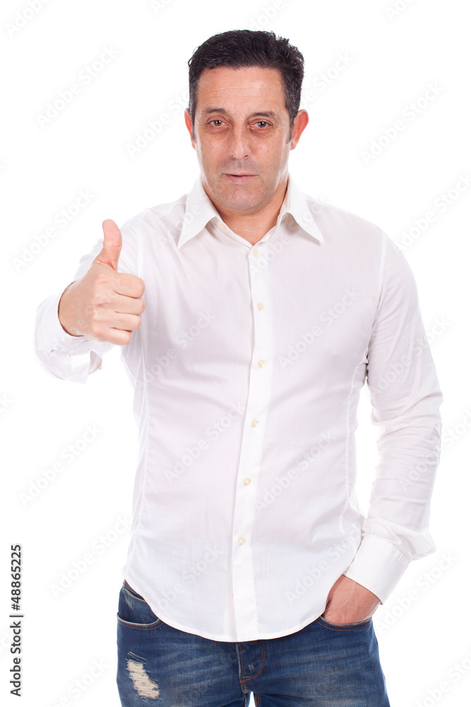 Portrait of a smiling handsome young man gesturing ok sign again Portrait of a smiling handsome young man gesturing ok sign again