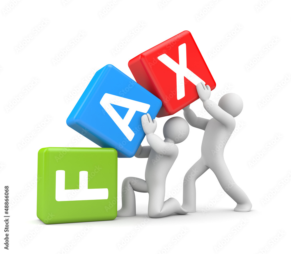 People with FAX word People with FAX word