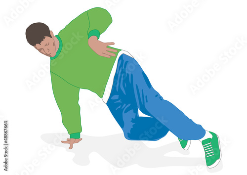 Obraz na plátně Break dance footwork