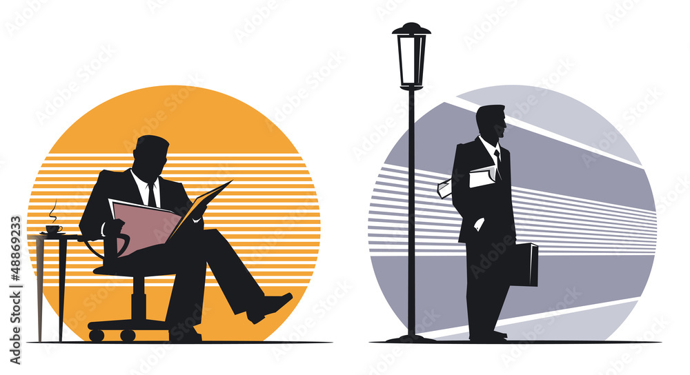 Obraz premium businessman with newspaper