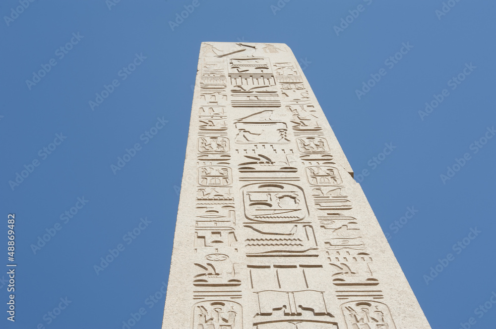 Ancient obelisk at Karnak temple