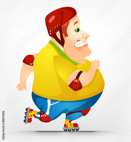 Cheerful Chubby Man