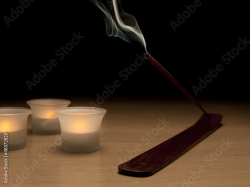 incense stick with candles