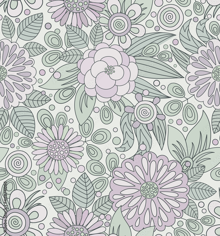 Picturesque seamless pattern in soft colors Picturesque seamless pattern in soft colors