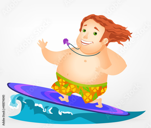 Cheerful Chubby Man