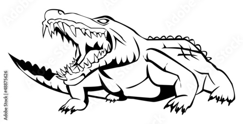 Vector illustration of crocodile © indomercy