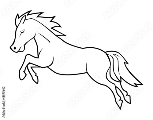 Vector illustration of horse jump