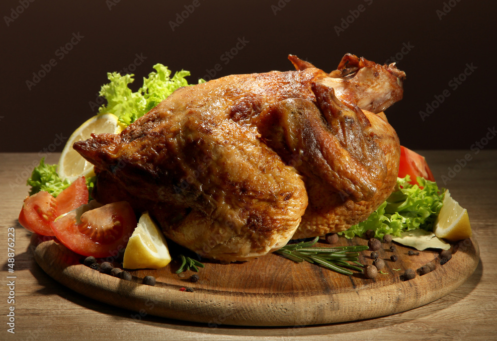 Whole roasted chicken with vegetables, Whole roasted chicken with vegetables,