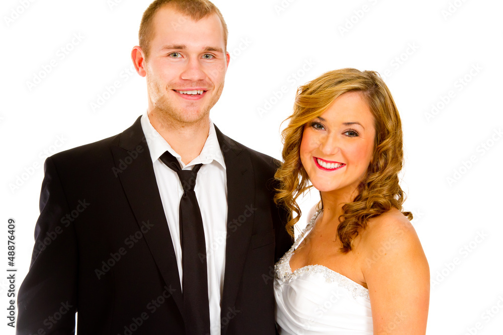 Bride and Groom in Studio