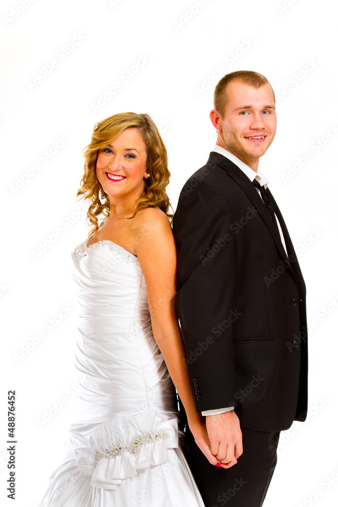 Bride and Groom in Studio Bride and Groom in Studio