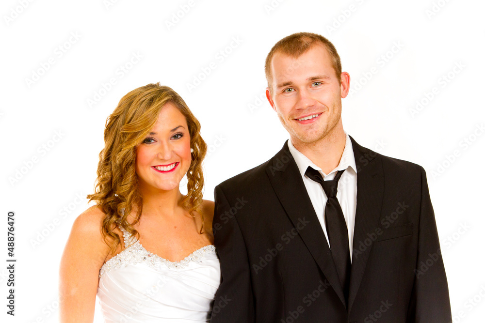 Bride and Groom in Studio Bride and Groom in Studio