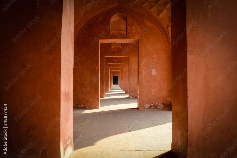 Hallway at the Taj Mahal in India Hallway at the Taj Mahal in India
