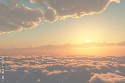 雲の上・夕暮れ