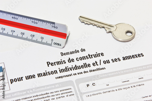 Obraz na płótnie Construction d'une maison individuelle w salonie