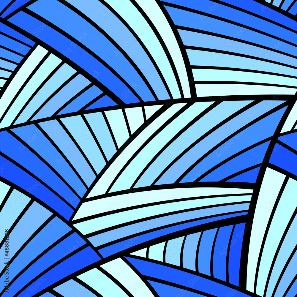 Fototapeta premium Abstract blue seamless pattern.